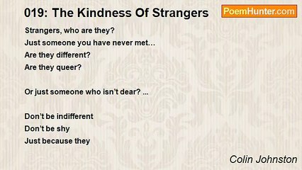 Colin Johnston - 019: The Kindness Of Strangers