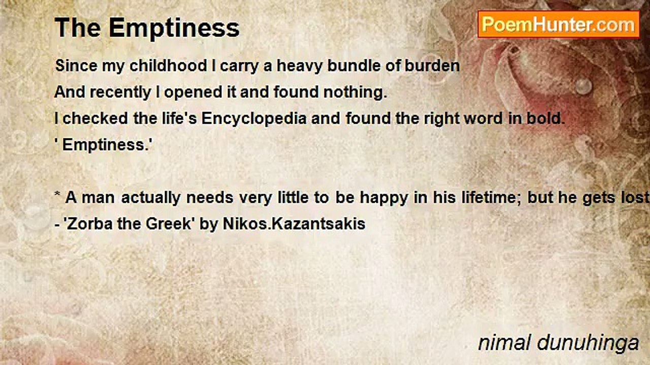 nimal dunuhinga - The Emptiness