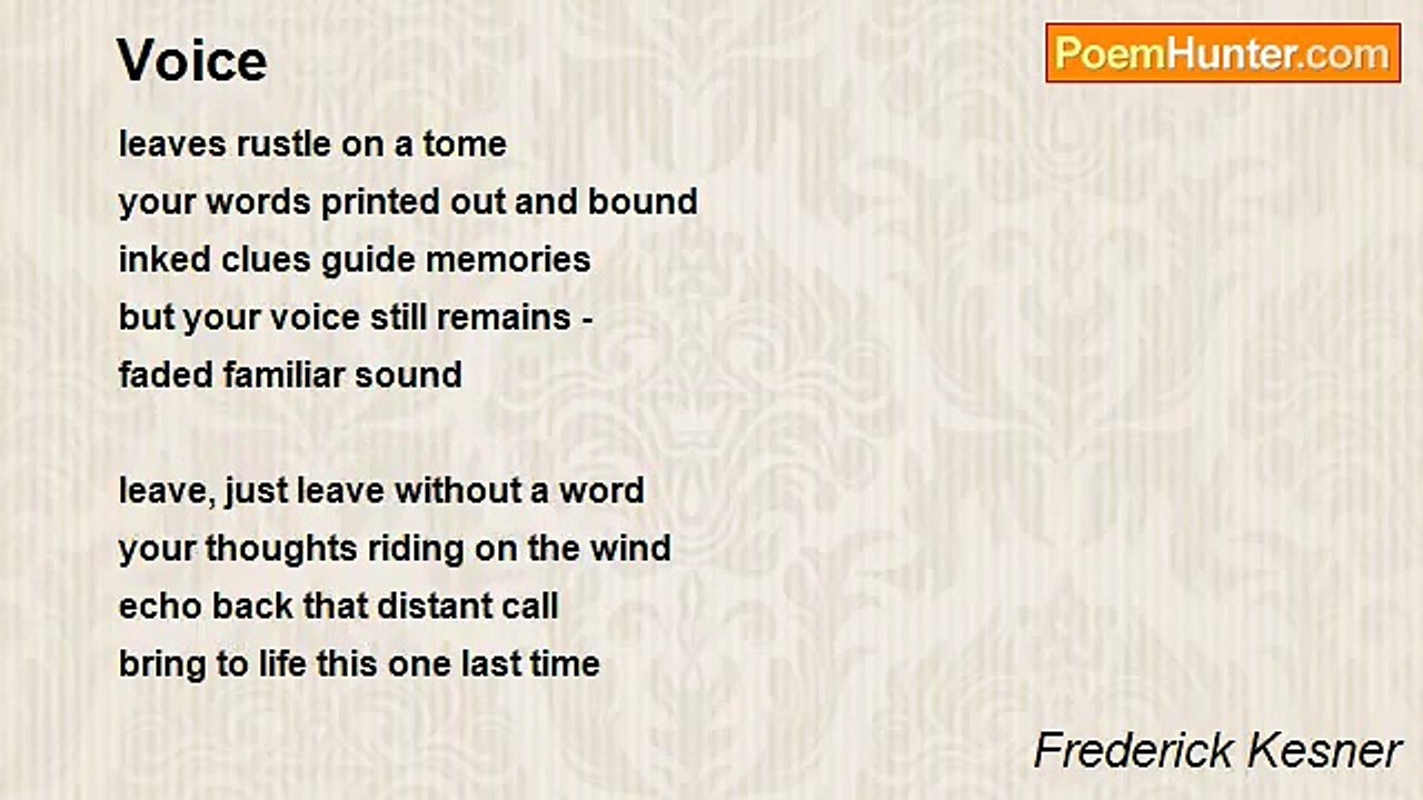 Frederick Kesner - Voice