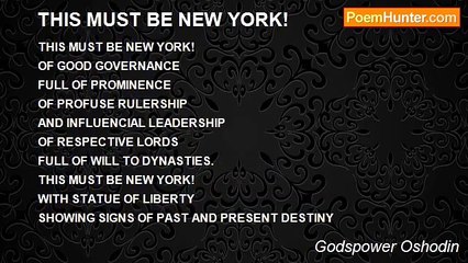 Godspower Oshodin - THIS MUST BE NEW YORK!