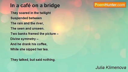 Julia Klimenova - In a café on a bridge