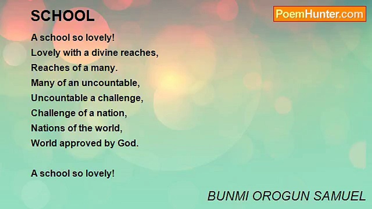 BUNMI OROGUN SAMUEL - SCHOOL