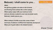 Bharat Trivedi - Beloved, I shall come to you…