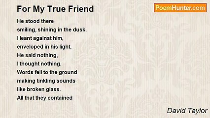 David Taylor - For My True Friend