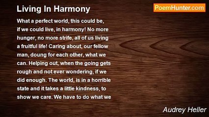Audrey Heller - Living In Harmony