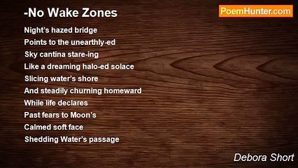 Debora Short - -No Wake Zones