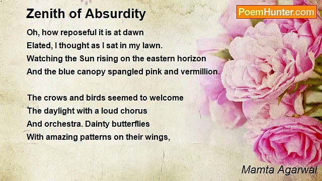 Mamta Agarwal - Zenith of Absurdity