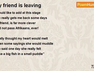 Tia Maria - My friend is leaving