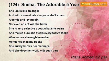 Risha Ahmed (12 yrs) - (124)  Sneha, The Adorable 5 Year Old