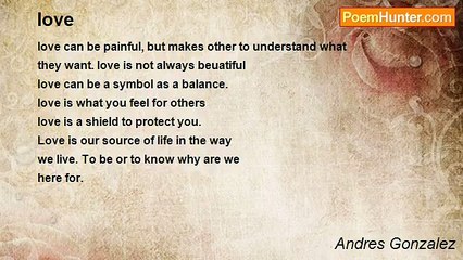 Andres Gonzalez - love