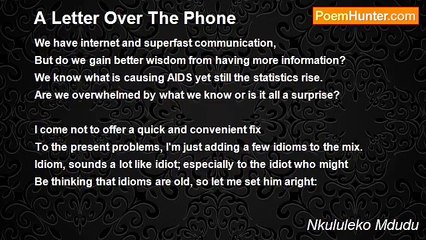 Nkululeko Mdudu - A Letter Over The Phone
