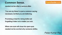 Palas Kumar Ray - Common Sense.