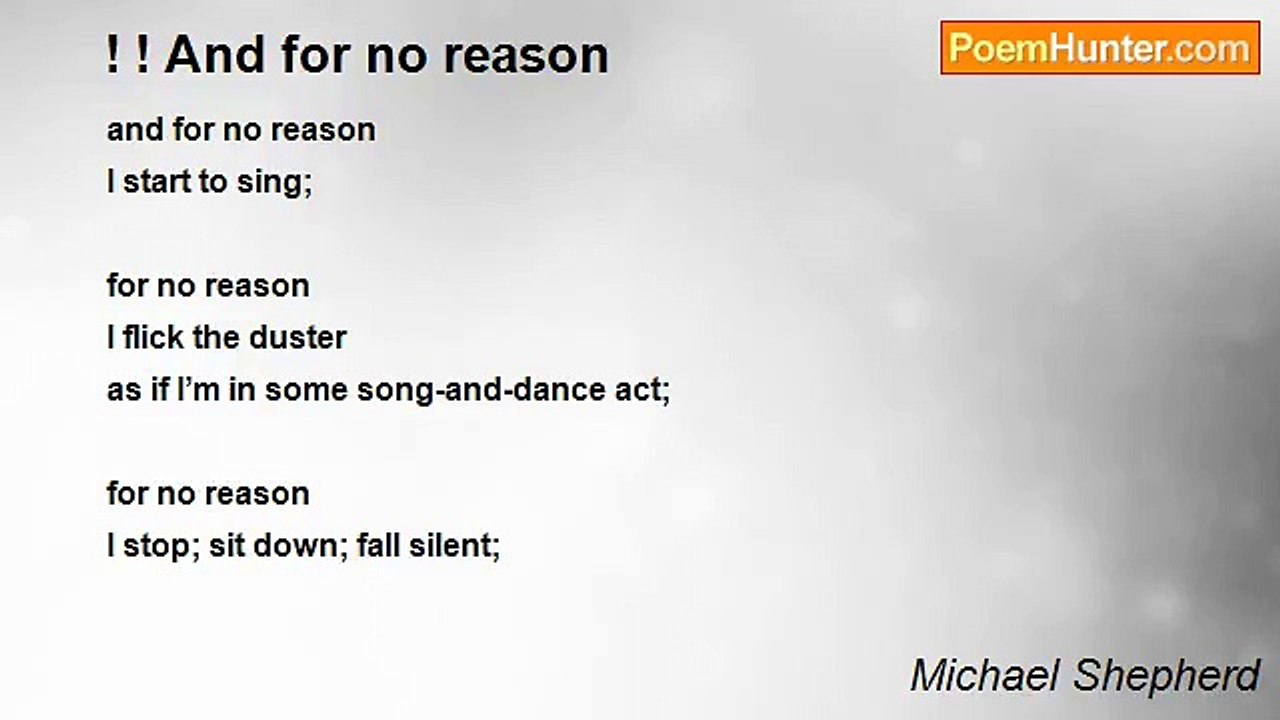 Michael Shepherd - ! ! And for no reason