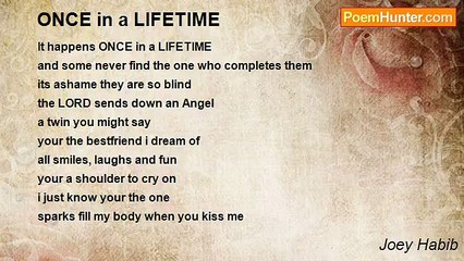 Joey Habib - ONCE in a LIFETIME