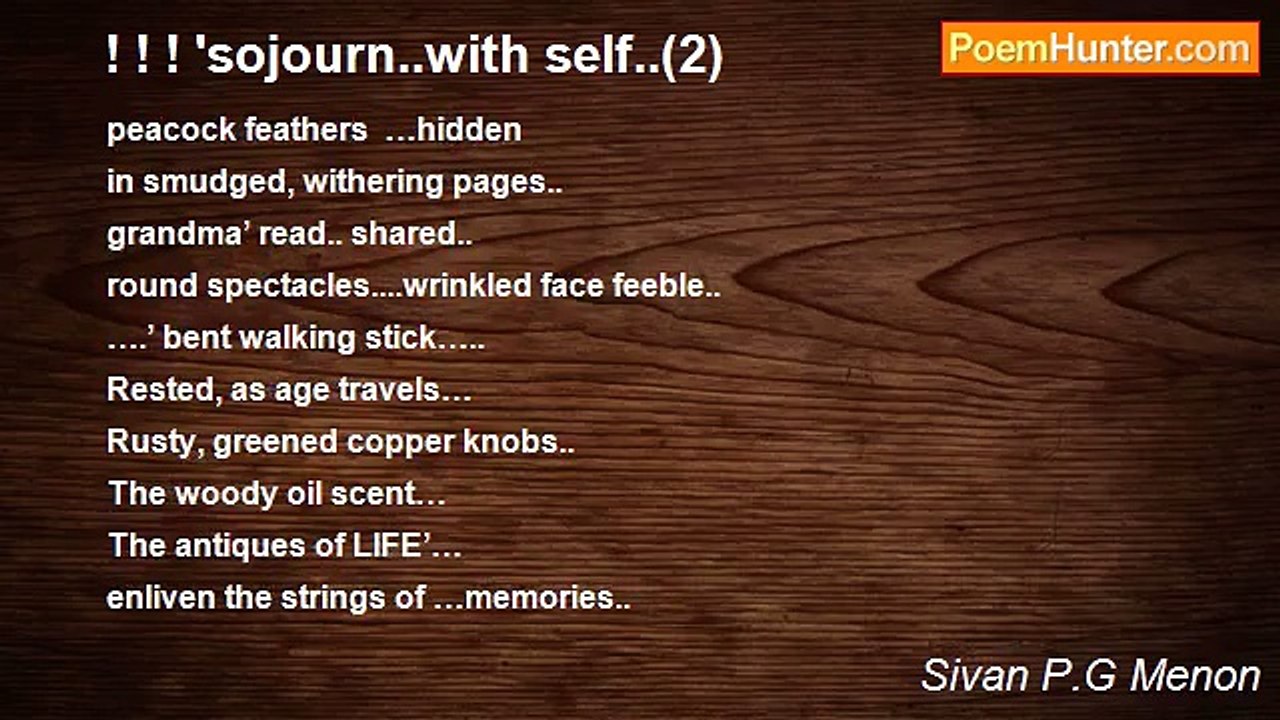 Sivan P.G Menon - ! ! ! 'sojourn..with self..(2)