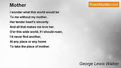 George Lewis Walker - Mother