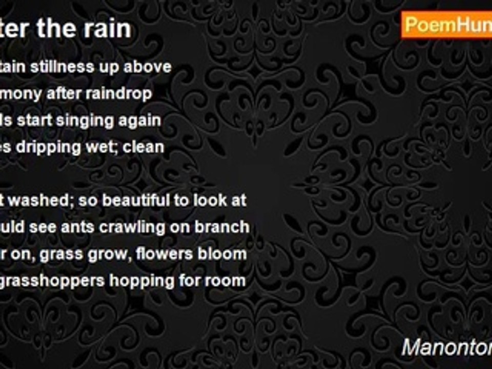 Manonton Dalan - after the rain