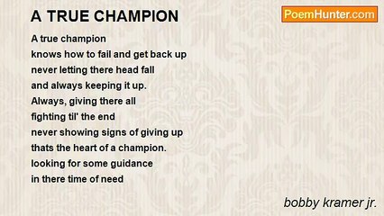 bobby kramer jr. - A TRUE CHAMPION