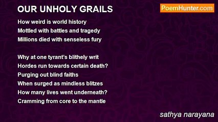 sathya narayana - OUR UNHOLY GRAILS