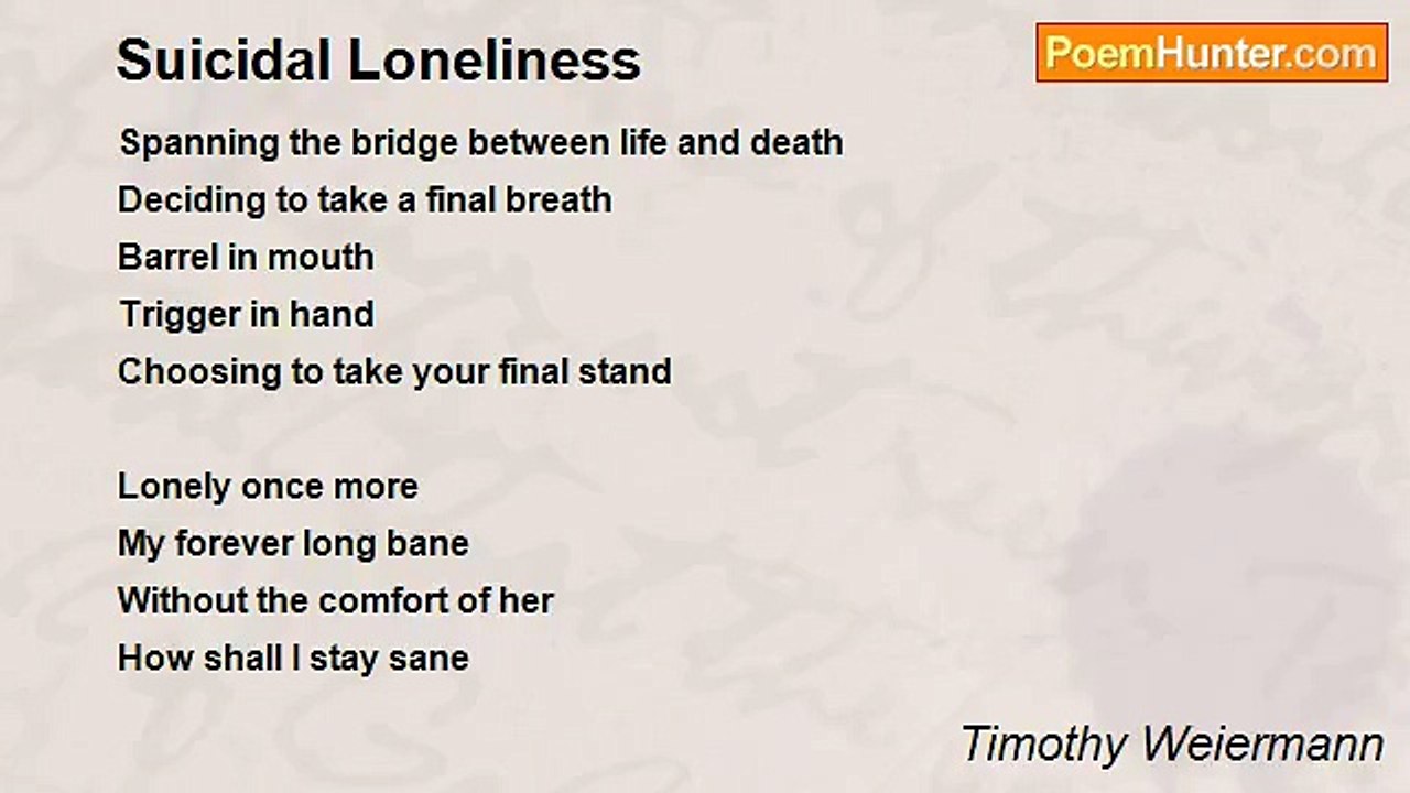 Timothy Weiermann - Suicidal Loneliness