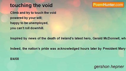 gershon hepner - touching the void