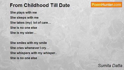 Sumita Datta - From Childhood Till Date