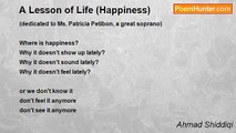 Ahmad Shiddiqi - A Lesson of Life (Happiness)