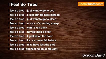 Gordon David - I Feel So Tired