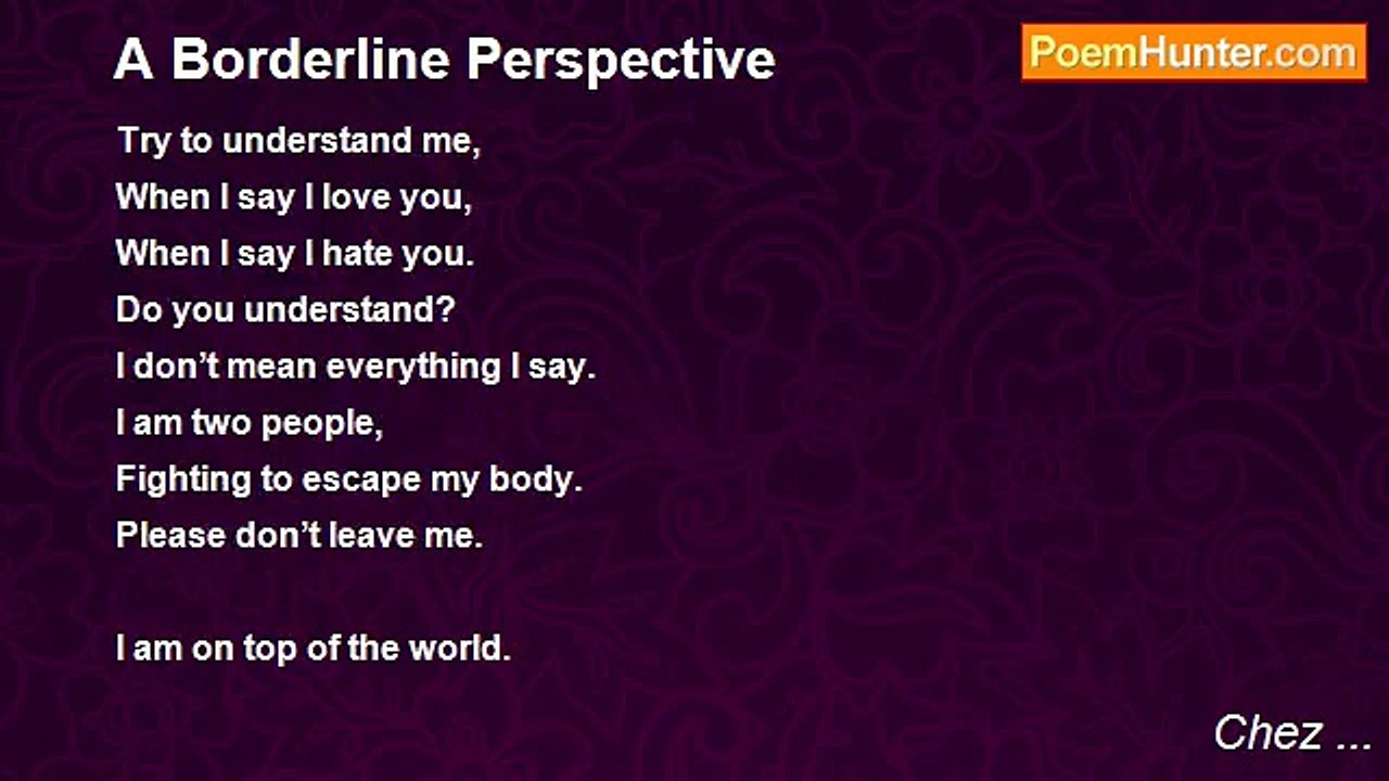 Chez ... - A Borderline Perspective