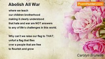 Carolyn Brunelle - Abolish All War