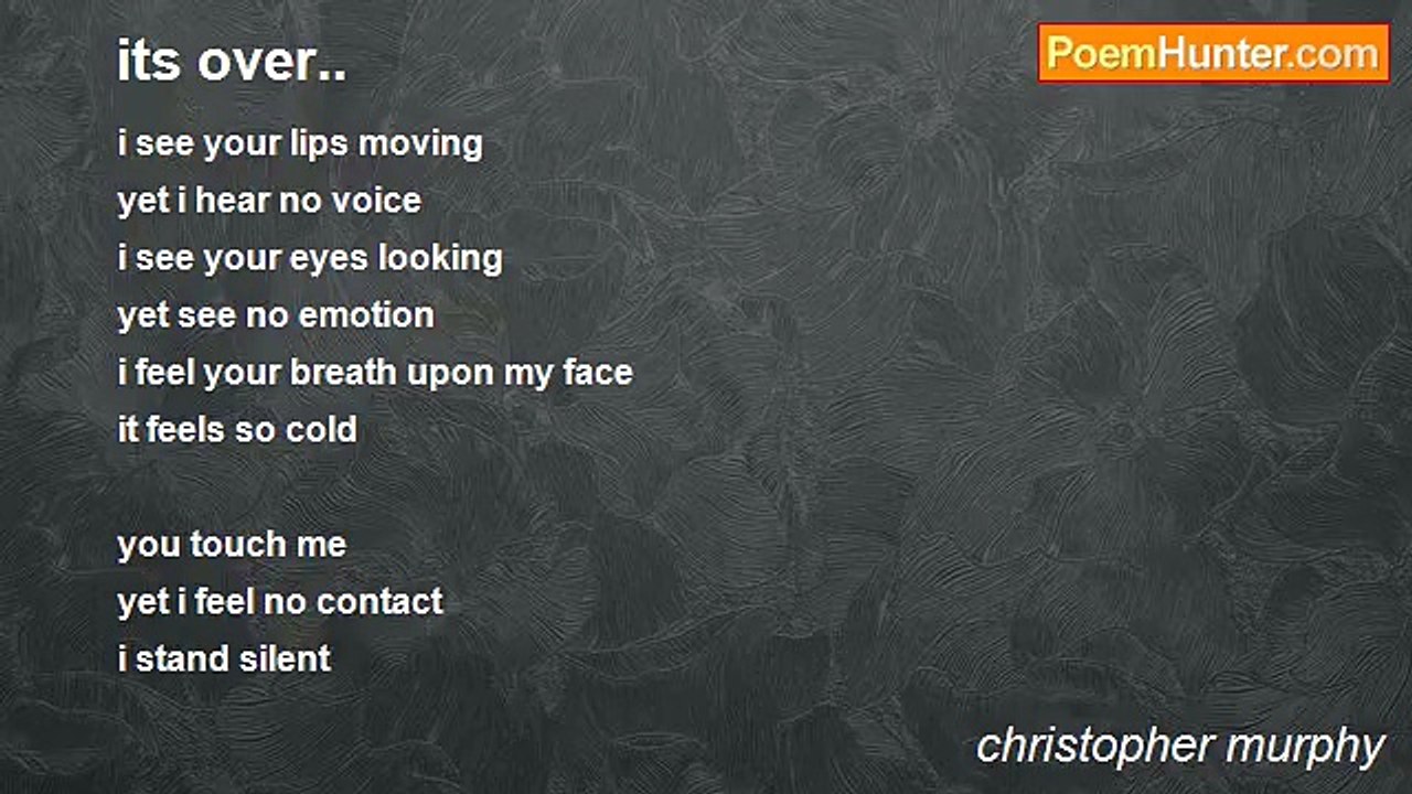 christopher murphy - its over..
