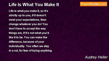 Audrey Heller - Life Is What You Make It