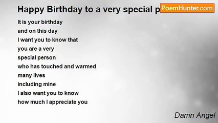 Damn Angel - Happy Birthday to a very special person