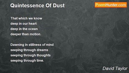 David Taylor's 'Quintessence of Dust' – A Poignant Journey Through Time 🌌