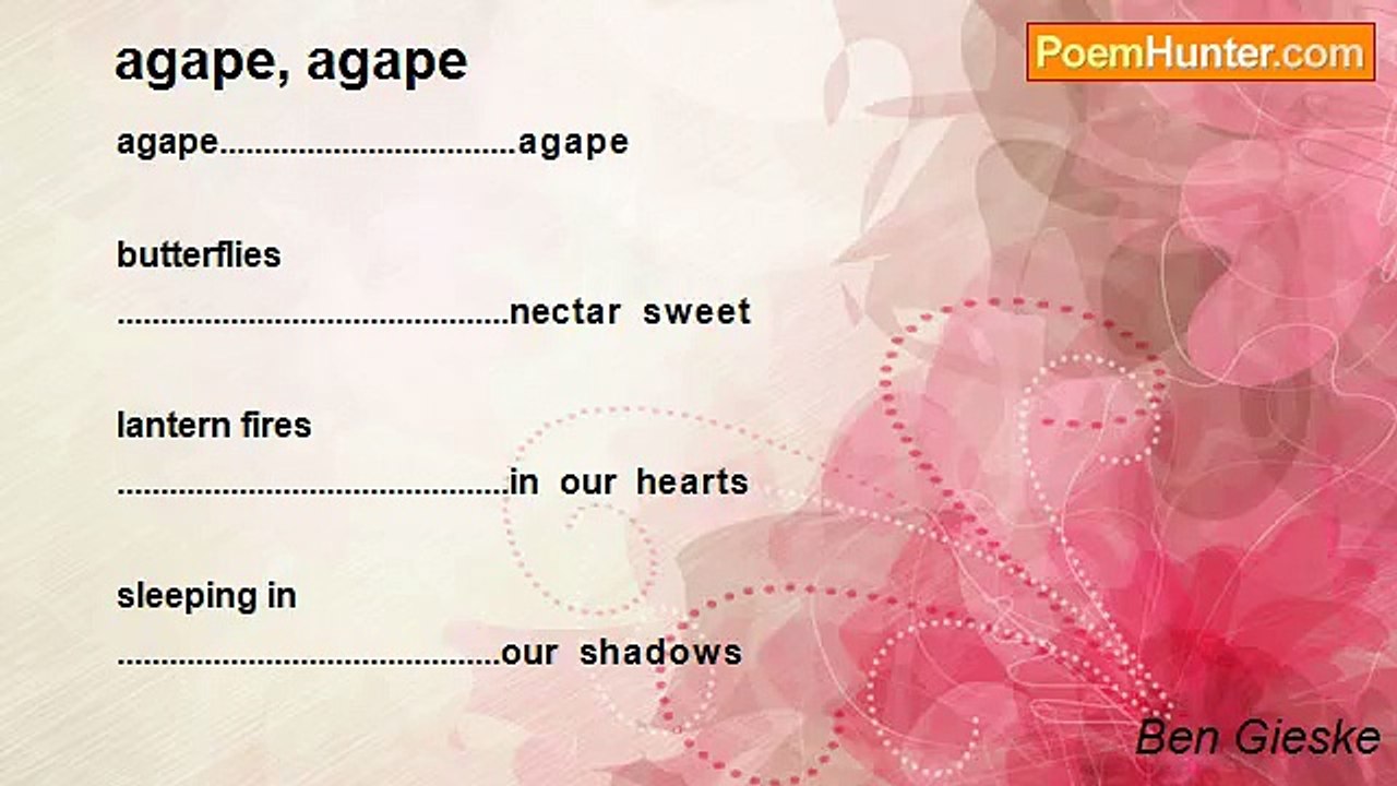 Ben Gieske - agape, agape