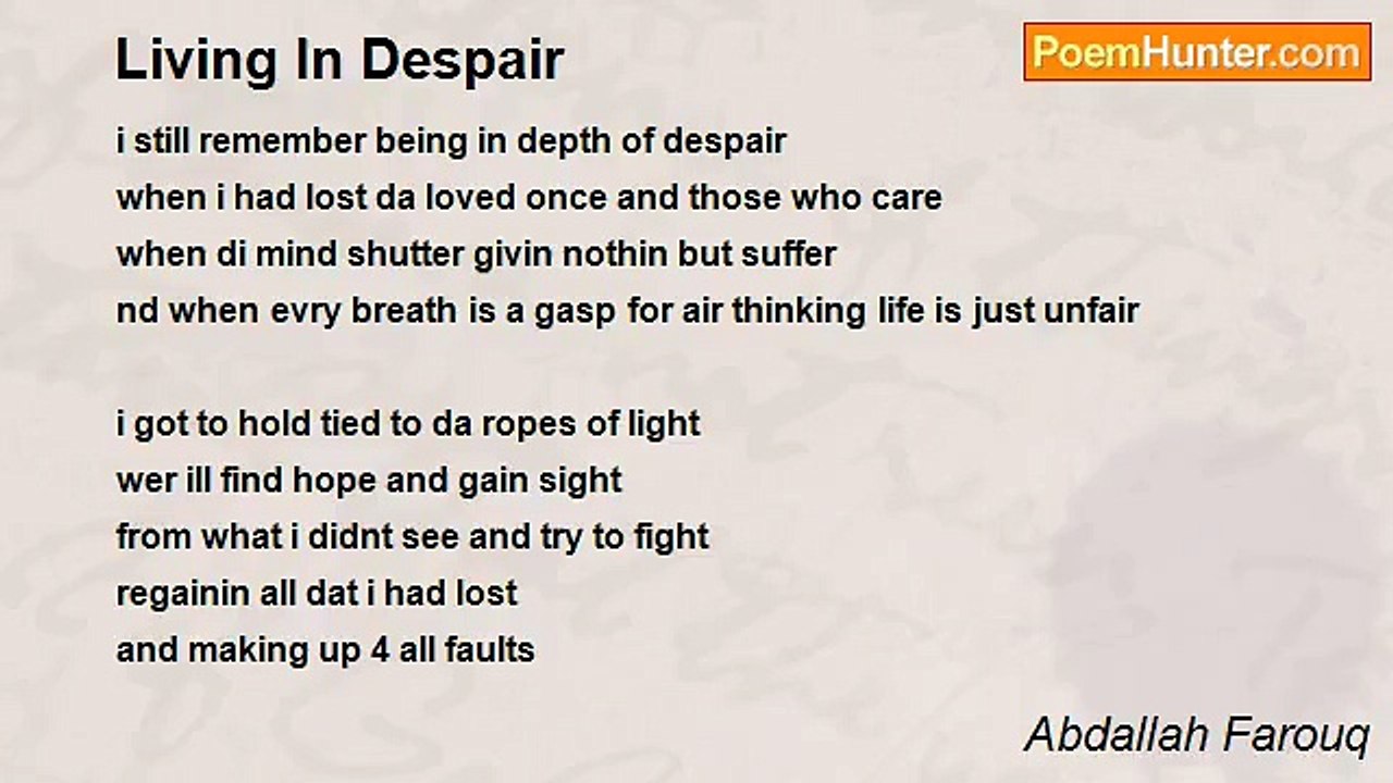 Abdallah Farouq - Living In Despair