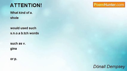 Dónall Dempsey - ATTENTION!