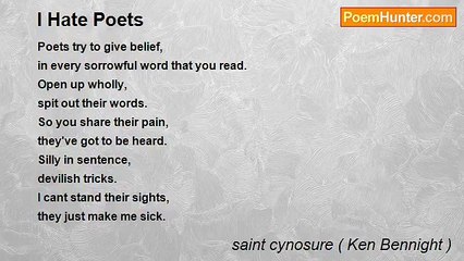saint cynosure ( Ken Bennight ) - I Hate Poets