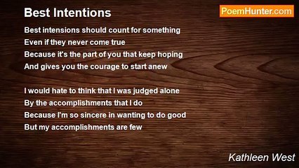 Kathleen West - Best Intentions