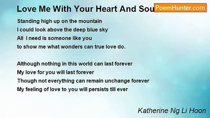 Katherine Ng Li Hoon - Love Me With Your Heart And Soul