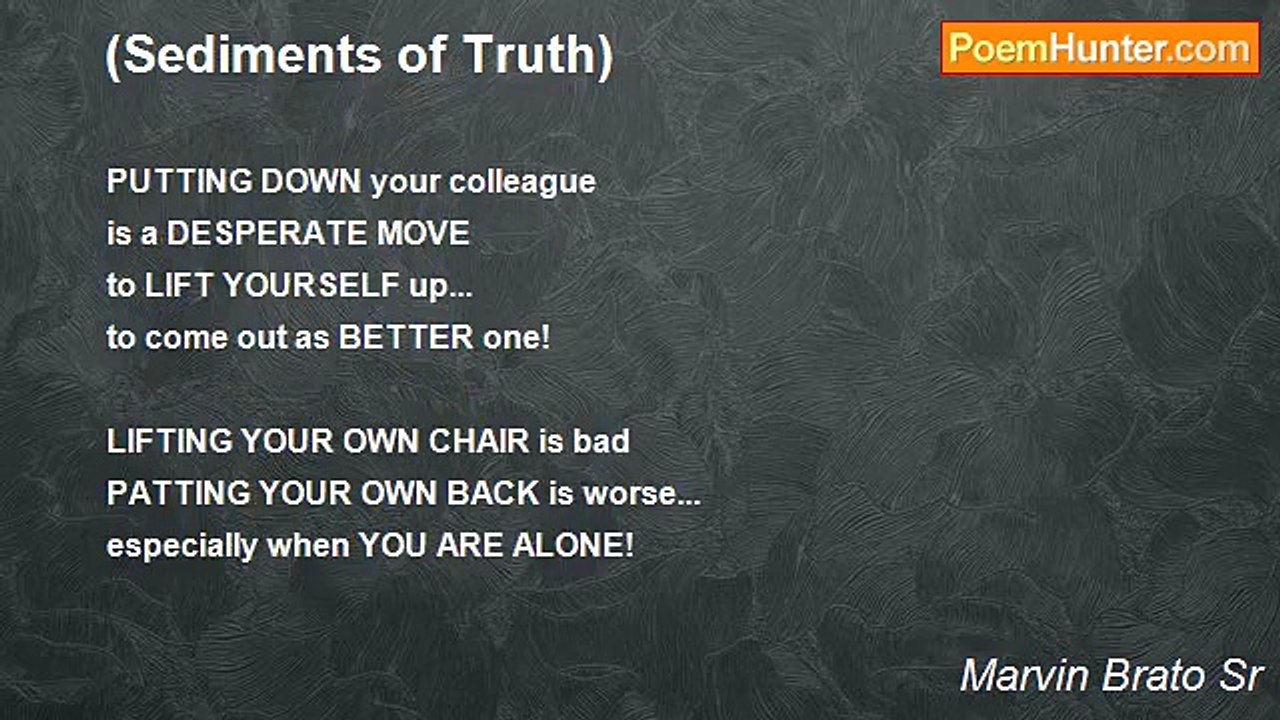 Marvin Brato Sr - (Sediments of Truth)