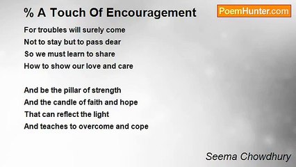 Seema Chowdhury - A Touch Of Encouragement