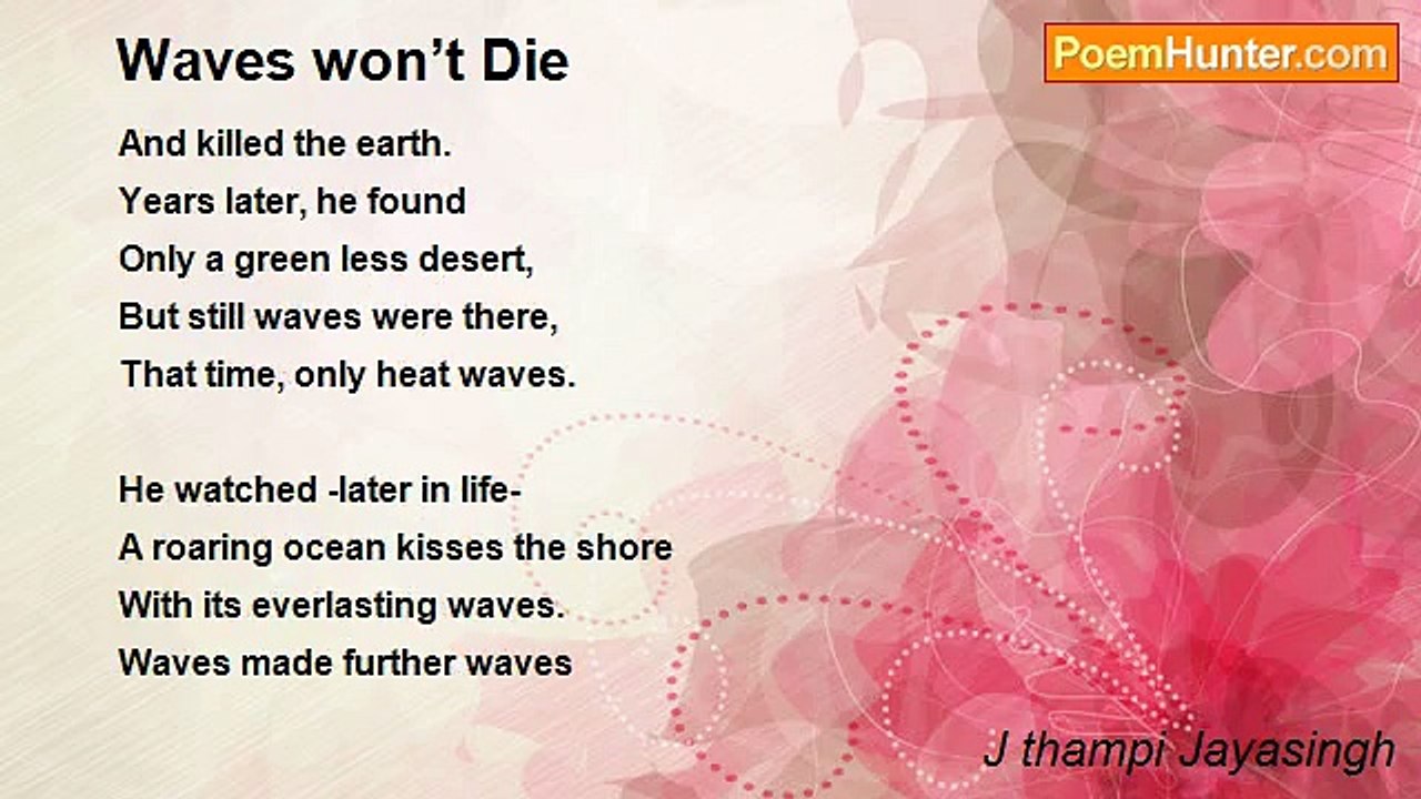 J thampi Jayasingh - Waves won’t Die