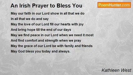Kathleen West - An Irish Prayer to Bless You