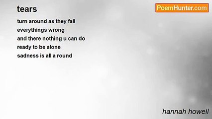 hannah howell - tears