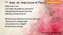 Sulaiman Mohd Yusof - ***  Anju  oh  Anju (Love of Two Continents)    ***