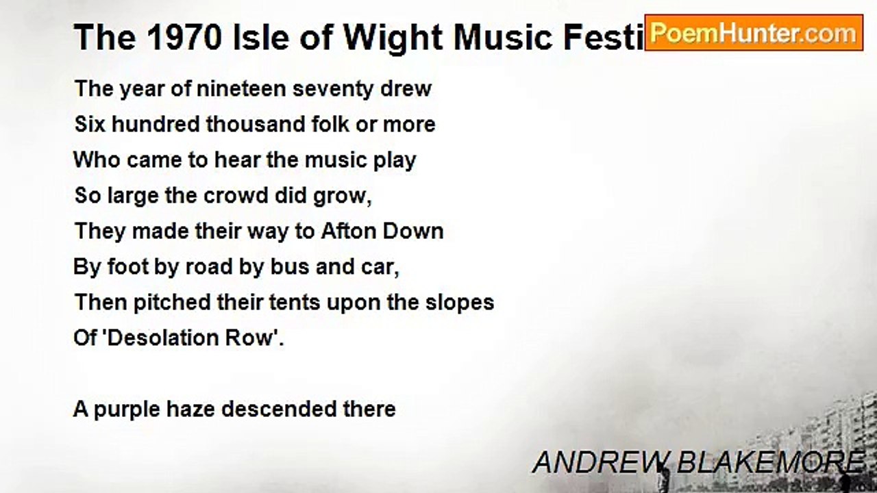ANDREW BLAKEMORE - The 1970 Isle of Wight Music Festival