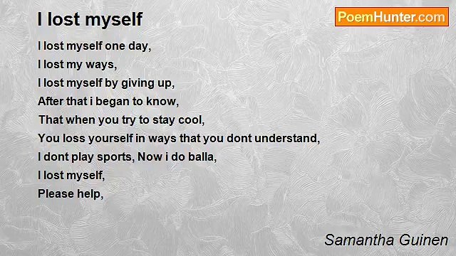 Samantha Guinen - I lost myself