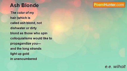 e.e. wilholt - Ash Blonde