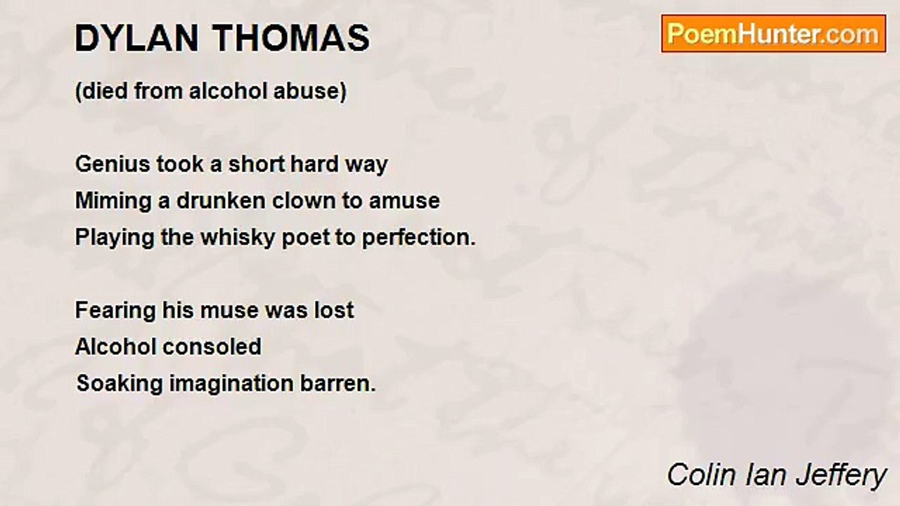 Colin Ian Jeffery - DYLAN THOMAS